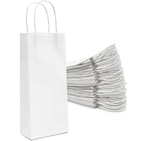 Золотая белая бумажная сумка для печати бутылок с вином