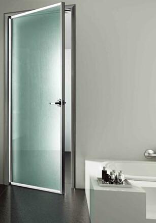 2018 Fashionable Design Flat Residential Door For Bathroom with aluminum frame