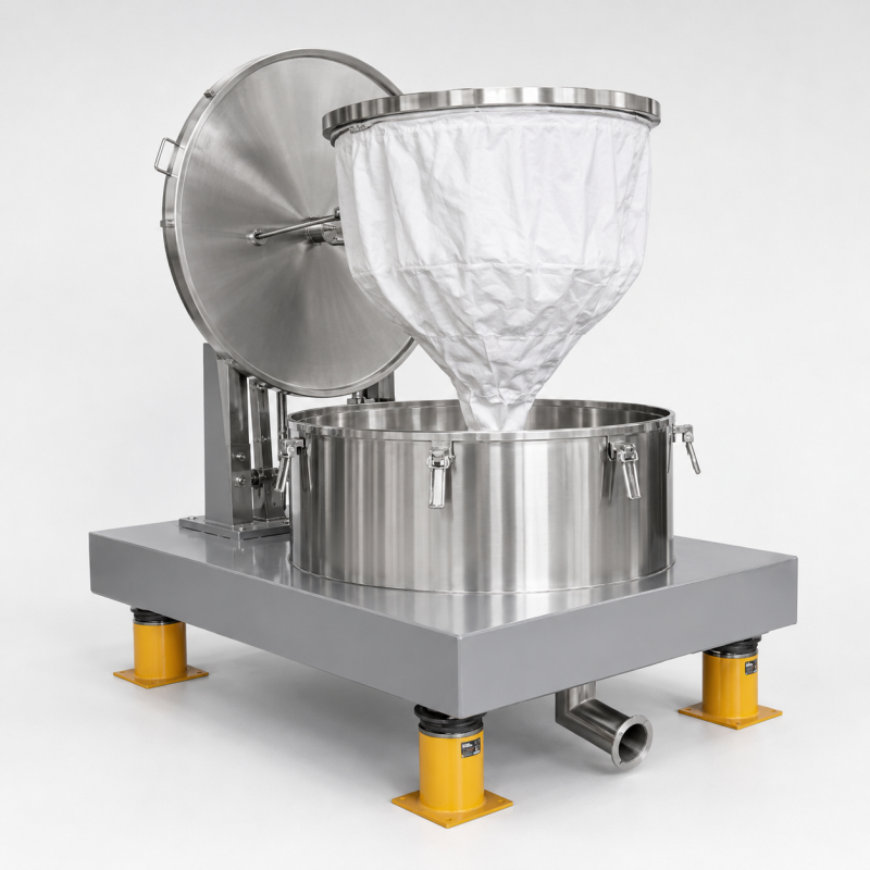 Bag Lifting Centrifuge for Fermentation Broth Product Recovery