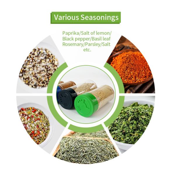 Прозрачная PET пластиковая кухонная порошок специи приправы шейкер контейнер банка