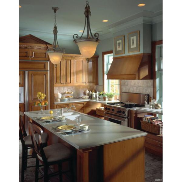 Modern Solid Wood Kitchen Cabinet with PVC Membrane Door Panel and Distinctive Designs