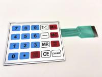 Conmutador de membrana plana de diseño 4*5 de matriz personalizada con cable flexible de punto plateado