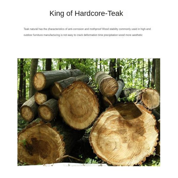 Simple Modern Garden Pool Teak Wood Aluminum Leisure Chair Lounge Bed For Sleeping