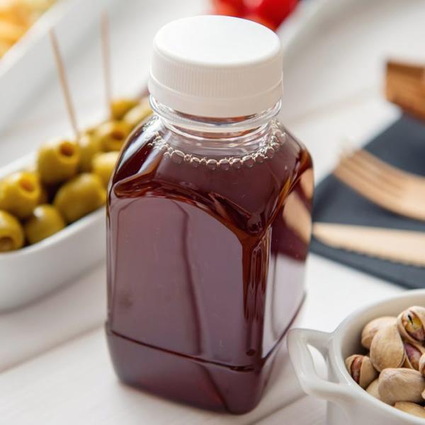 Food Grade Bpa Free Pet Beverage Milk Bottles 8oz 12oz 16oz Empty Plastic Square Juice Bottles With Caps