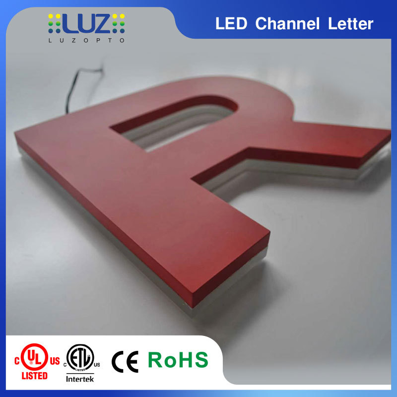 Solid Face Edge-Lit Acrylic 3D LED Letters for Outdoor & Indoor Storefront Signs