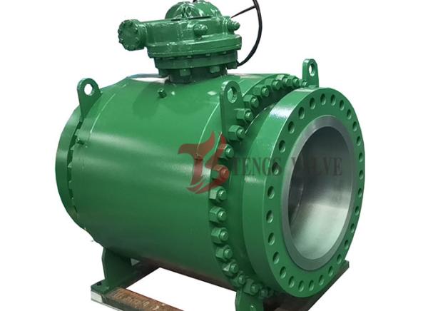 Split Trunnion Mounted Soft Seated Ball Valve Forged Steel A105 N Material