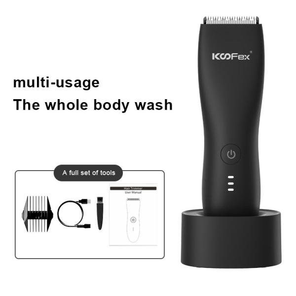 condensador de ajuste impermeable recargable del pelo de 5W USB para el corte de pelo de la ingle del cuerpo
