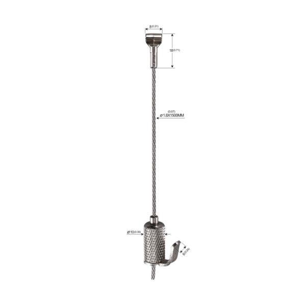 Heavy Duty Brass Cable Hanging System With Adjustable Height