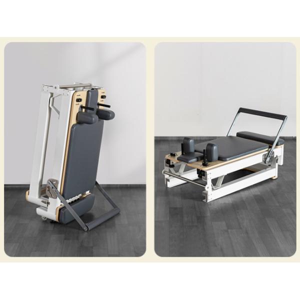 Customized Aluminum Alloy Pilates Folding Core Bed Shaped Yoga Flat Bed Women'S Fitness Silent Bed