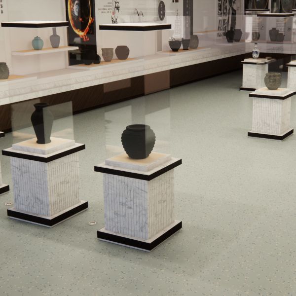 Relle Rubber Flooring: Museum Exhibition Durability Design
