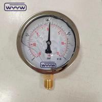 SS304 Caso Composto Medidor Medidor de Pressão Direção Radial -1-1bar -15-15psi 100mm Enchimento de óleo