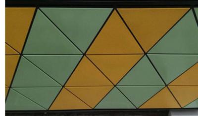1mm Triangular Metal Ceiling Tiles Perforated Aluminium ISO9001