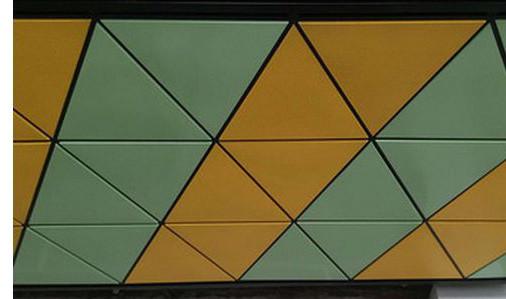 1mm Triangular Metal Ceiling Tiles Perforated Aluminium ISO9001