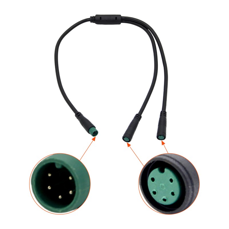 5 Pin Waterproof Connector with IP66 Rating Copper Contact for 12V Electric Bike Applications