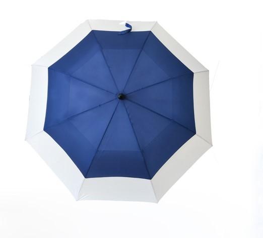 best oversized Vent Design Blue Double Layer Golf Umbrella With 8 Ribs For Promotional for sale