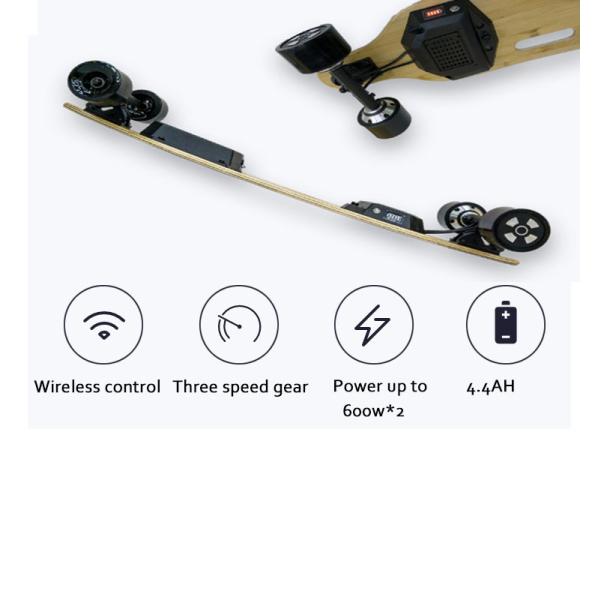 Long Smart Electric Skateboard 1 Baboo Deck Material 930mm High Durability