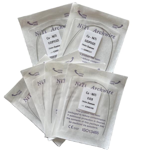 Dental Consumables Materials Orthodontic Teeth Braces Arch Wire Cu Niti round Archwire for Dentist Shelf Life 2 years