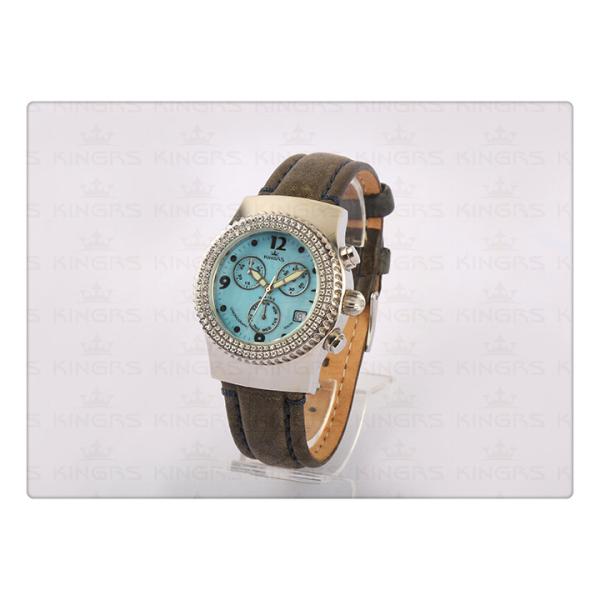 Luxury Multifunction fashion watches for women , 38.0mm light blue dial