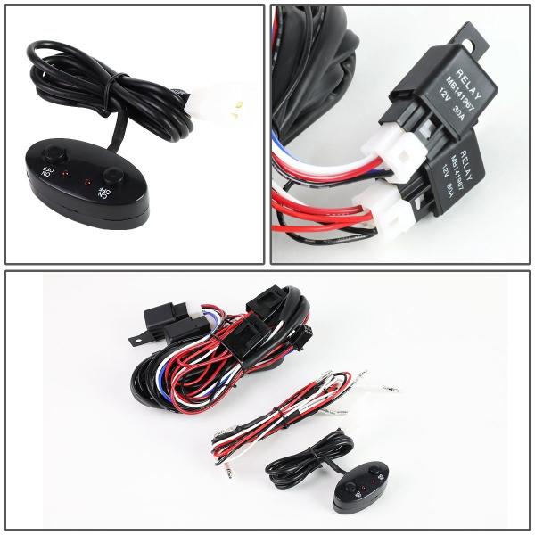 120W LED Roof Mounted Spotlight with 4 Lights , Off Road 4x4 Roof 4 Clear Fog Light Setup