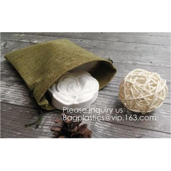 Drawstring Burlap Natrual Jute Sacks Jewelry Candy Pouch Christmas Wedding Party Favor Gift Bags