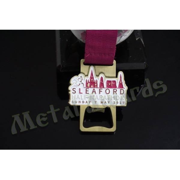 Marathon Desing Medal Bottle Opener , Novelty Beer Opener Medal For Sports Game