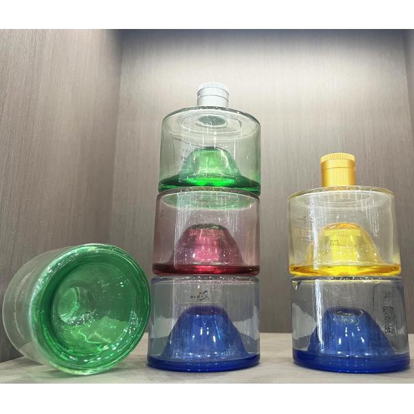 250 мл 375 мл Круглая стеклянная бутылка для напитков Водка Виски Вино Мини Милый Джин