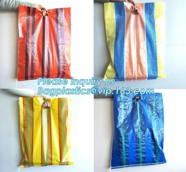 Eco Friendly fabric Laminated Handle, Pp Woven Tote Bag, RPET Coated Foldable Recyclable Shopping handy Bags