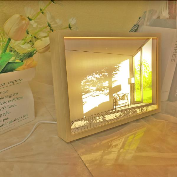 Decoration Charging Remote Control Bedroom Bedside Painting Nightlight