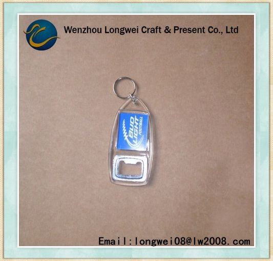 Консервооткрыватель бутылки прозрачного мини пива акриловый с кристаллическим держателем монетки