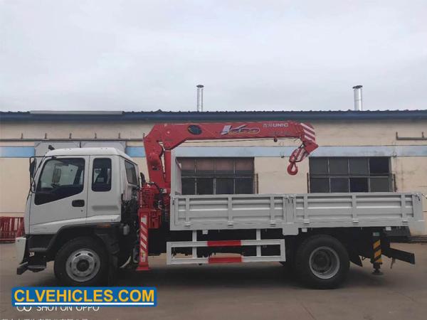 205hp 6.3 Ton FTR ISUZU Truck Mounted Crane 10m Straight Lifting