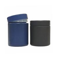 Frascos de vidro personalizados 2 onças à prova de cheiro Frasco preto fosco com tampa resistente a crianças