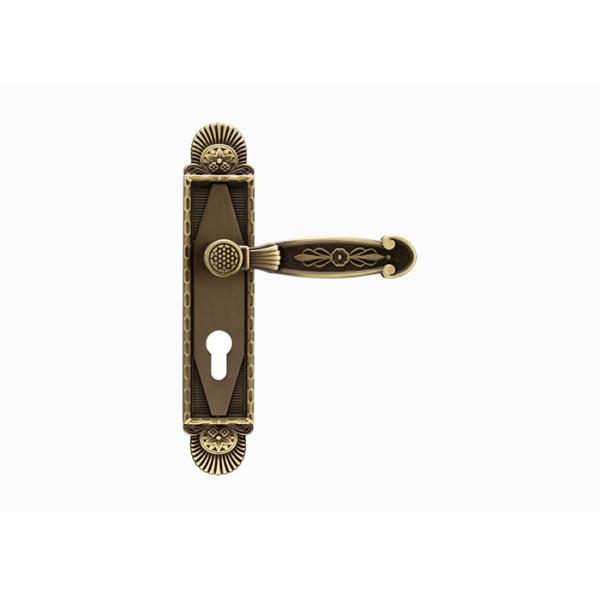 Classic Brass Door Lever Mute Black Gold Door Handles for Bedroom / Bathroom