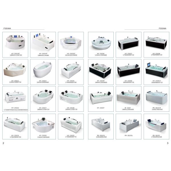 1700 x 750/900 дополнительная большая ванна и ливней водоворота комбинированных для пар гидромассажных