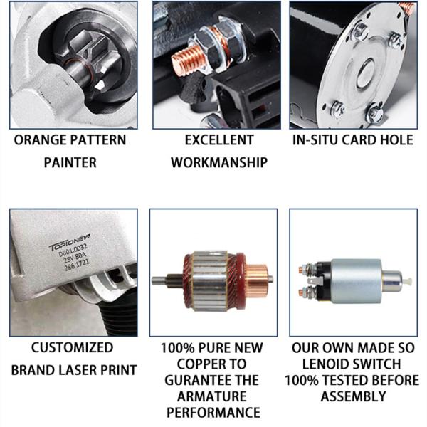 8944234520 24V 9T 3.0KW Excavator Starter Motor Kobelco SK60-3 Isuzu 4JA1 Engine