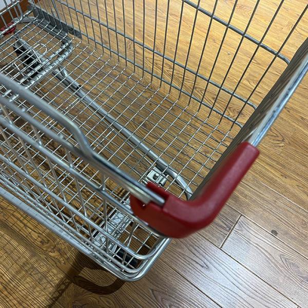 180L General store Supermarket Trolleys American style Supermarket Shopping Trolley with 5 inch wheels