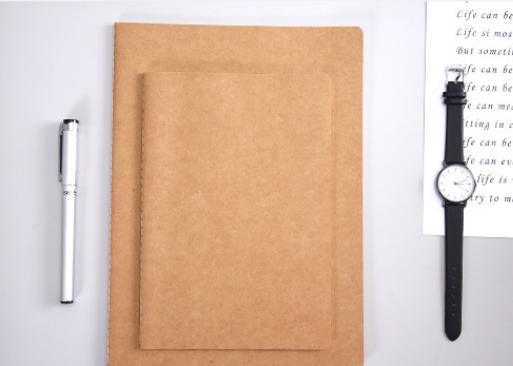 100 Pages/ 50 Sheets Soft Kraft Cover Notebook Perfect for Students and Professionals