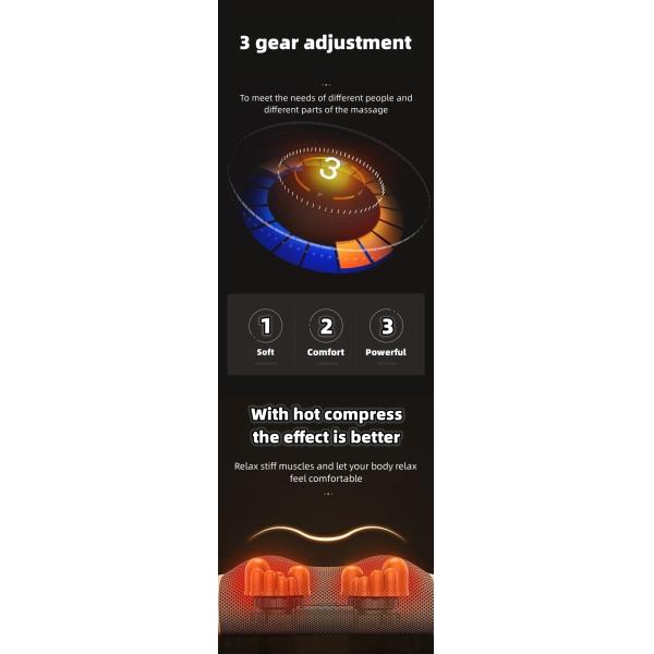 2023 Home Electric Neck Cushion Shiatsu Back Massager with Heat Function and Customized Logo Availabled Massage Pillow