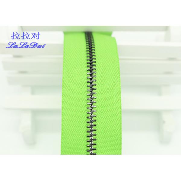 Normal Teeth 4 Inch Separating Zipper , 4YG Slider Metal Zips For Bags / Canvas