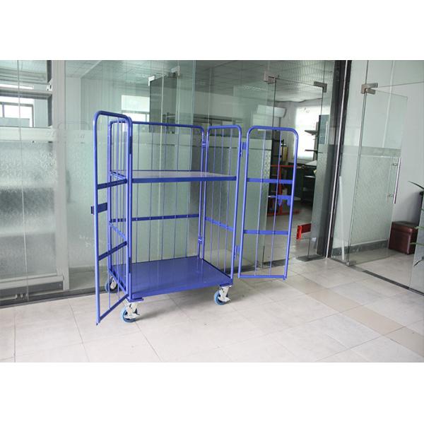 3 яруса стальной складной проволочной клетки, мобильные хранилища для логистики