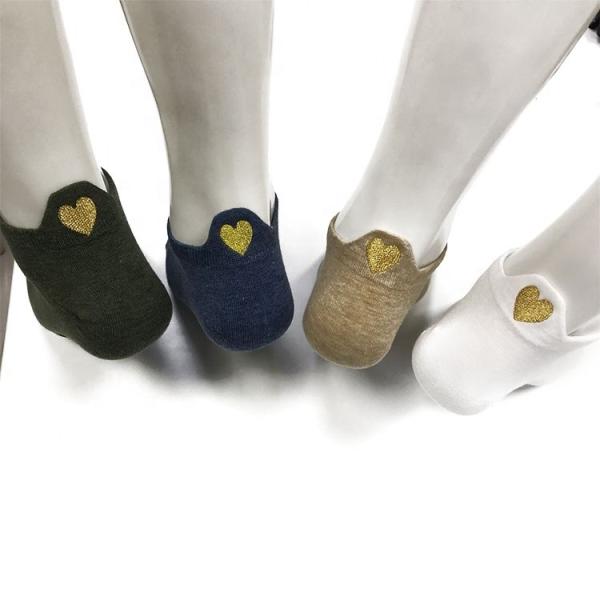 Breathable Low Cut Sport Socks with Custom Design and 35% Polyester Blend Material