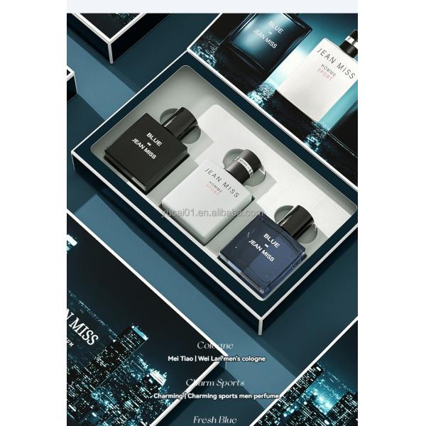 30mL Spray Men's Perfume Gift Box 3-Piece Durable Eau de Toilette by Azure Men's Scent