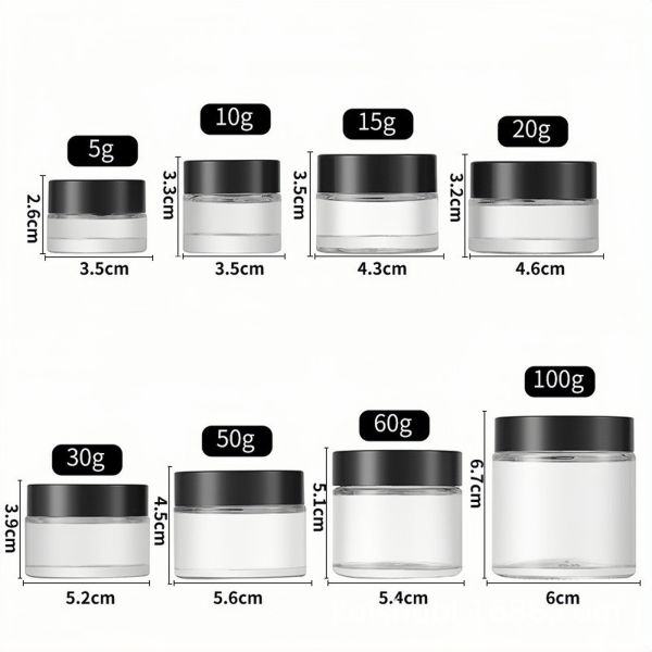 Transparent Portable Eye Cream Jar with Multiple Capacity Options for Skincare
