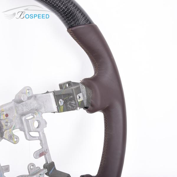 Smooth Leather Toyota Carbon Fiber Steering Wheel Matte 350mm