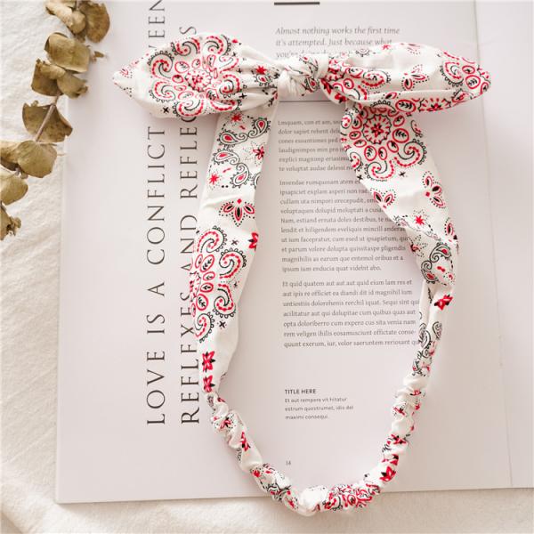 vintage hair bands Bunny Ears Headband accessories Women's elastic knot Headband hoop Autumn/Winter hair accessories