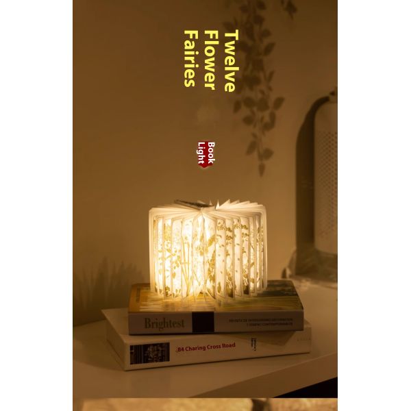Eco Friendly Book Geometric Paper Lamp Decoration Museum Nightlight