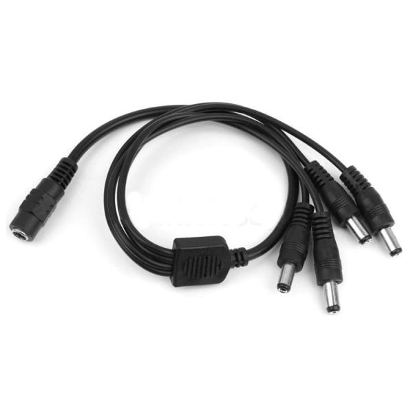 1 to 4 ways 1 Female to 4 Male 5.5x2.1 mm DC Power Supply Splitter Cable for CCTV Camera LED