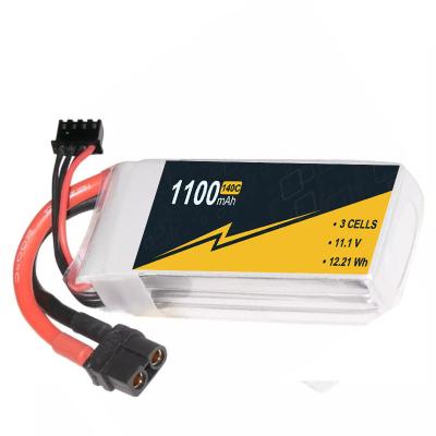 Balance Charger RC Drone Battery 11.1V 3s 1100mAh Lipo Battery 140C Hard Case T Plug