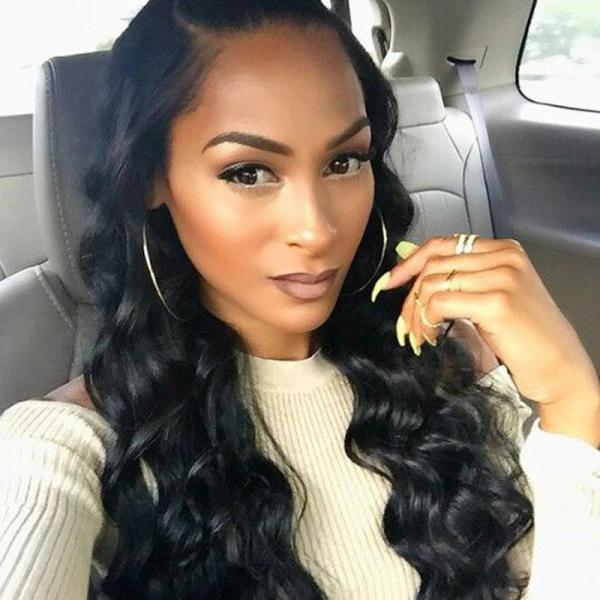 Fashion Real Deep Wave Human Hair Lace Front Wigs For Black Women Tangle Free