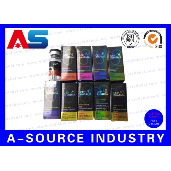 Injectable Peptide Customized color&logo printed coated paper box 10ml vial boxes bodybuilding packaging box