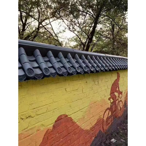 Chinese Traditional Yin Yang Plastic Tile Roof Shingle Korean Roofing Sheet Pvc Synthetic